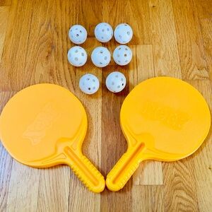 Kids 2 Nerf Paddle Ball Set with 8 Ping Pong Balls , Fun Indoor or Outdoor Game